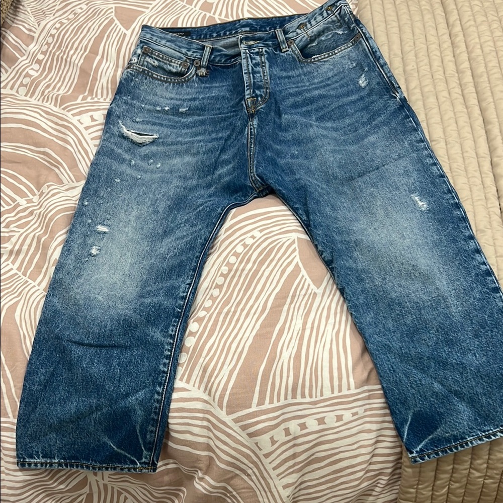 R13 Tailored Drop Denim in Bain size 28